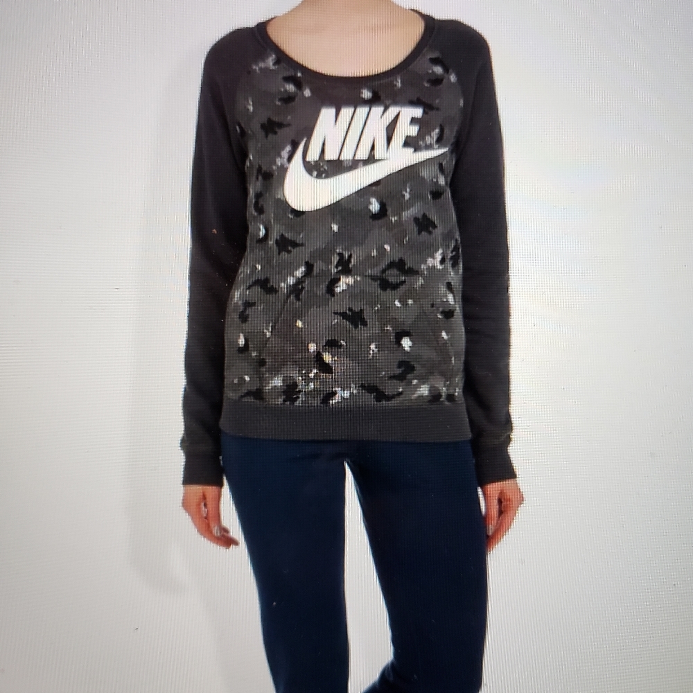 Nike Sportswear Rally Women's Camo Crewneck Sweatshirt Size Large
